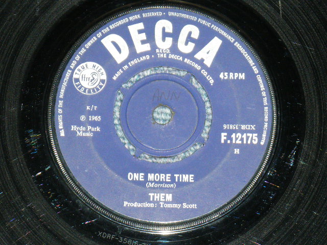 画像1: THEM ( VAN MORRISION ) - ONE MORE TIME / 1965 UK ORIGINAL 7"Single