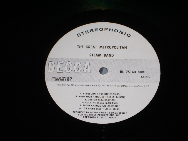 画像: THE GREAT METROPOLITAN STEAM BAND -THE GREAT METROPOLITAN STEAM BAND  /   US STEREO LP