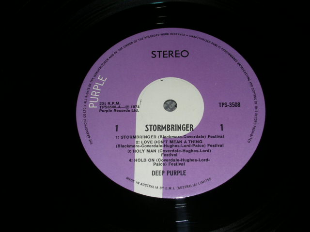画像: DEEP PURPLE - STORMBRINGER   / 1974  AUSTRALIA  ORIGINAL LP 