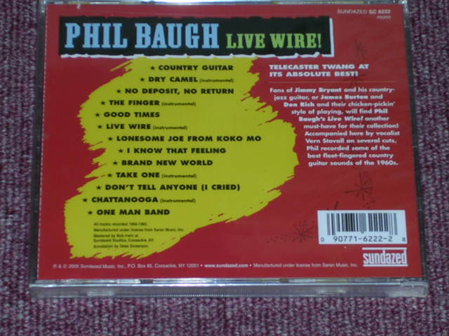 画像: PHIL BAUGH - LIVE WIRE!  / US SEALED NEW CD