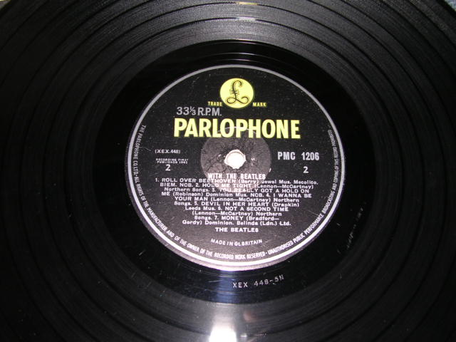 画像: THE BEATLES - WITH THE BEATLES ( MATRIX NUMBER  5N & 5N : "GOT A HOLD" Miss Credit on BACK COVER  ) / UK YELLOW PARLOPHONE ORIGINAL MONO LP