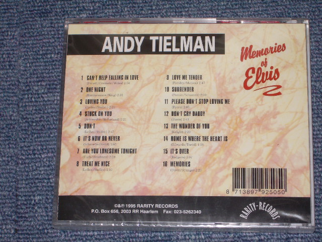画像: ANDY TIELMAN - MEMORIES OF ELVIS / 1995 HOLLAND Brand New Sealed CD  