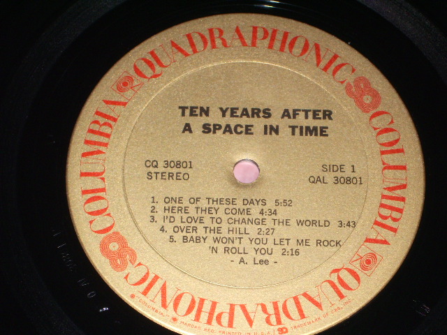 画像: TEN YEARS AFTER - A SPACE IN TIME US ORIGINAL 4ch LP 