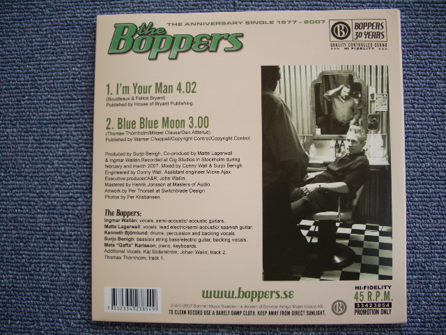画像: THE BOPPERS - I'M YOUR MAN  / 2007 SWEDEN ORIGINAL PROMO ONLY Brand New  7" 