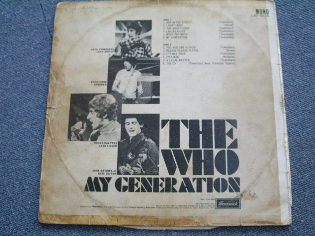 画像: THE WHO  -  MY GENERATION  / 1966 UK ORIGINAL MONO LP 
