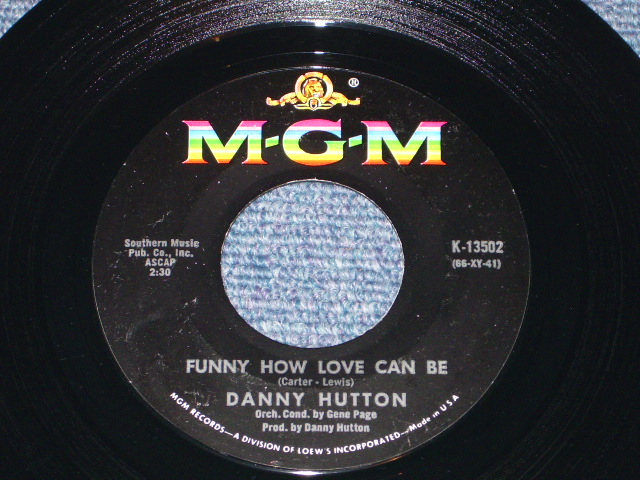 画像1: DANNY HUTTON ( Later Of THREE DOG NIGHT ) - FUNNY HOW LOVE CAN BE  /   1966 US ORIGINAL 7"SINGLE  