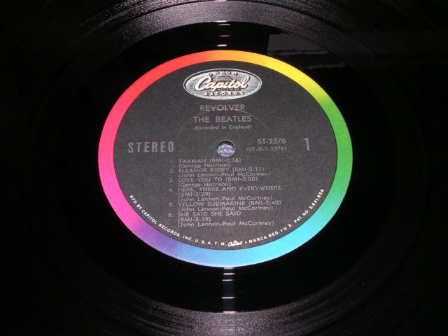 画像: BEATLES - REVOLVER (Ex+++/MINT-) / 1966 US AMERICA ORIGINAL 1st Press "BLACK With RAINBOWRing/COLOR Band Label" STEREO Used LP beautiful