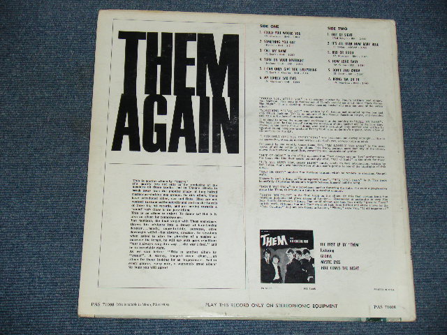 画像: THEM ( VAN MORRISON )  - THEM AGAIN  / 1966 US ORIGINAL 1st Press HEAVY WEIGHT VINYL WAX STEREO LP 