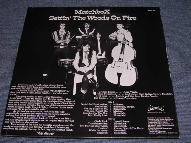 画像: MATCHBOX - SETTIN' THE WOODS ON FIRE / 1978 UK Original LP  