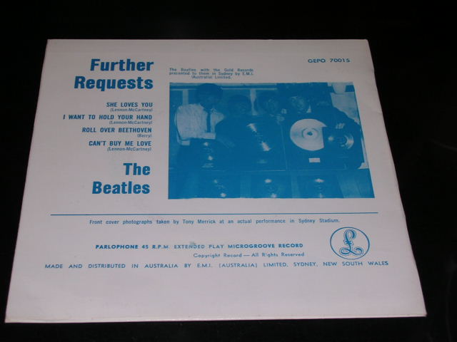 画像: THE BEATLES - FURTHER REQUESTS  / 1960s AUSTRALIA  ORIGINAL 7"EP With PICTUER SLEEVE