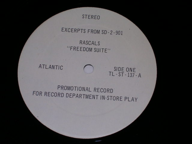 画像: THE RASCALS - FREEDOM SUITE / 1969 US PROMO ONLY  LP 