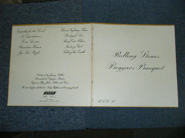 画像:  THE ROLLING STONES - BEGGARS BANQUET ( MATRIX # TI  ZAL-8476-2 AM  XZAL-8477-B  : Ex++/Ex+++ )/ 1972-4? US ORIGINAL 2nd Press Non-Credit Back Cover  LP 