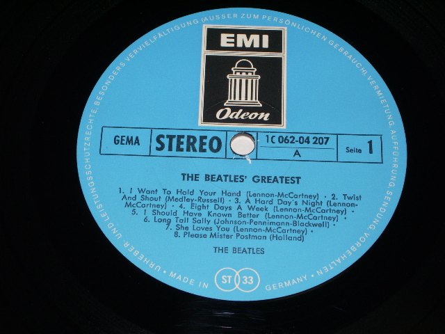 画像: BEATLES - GREATEST HITS  / WEST GERMANY LP