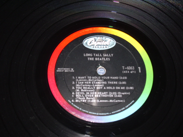 画像: BEATLES - LONG TALL SALLY / 1964 CANADA ORIGINAL "BLACK with RAINBOW COLOR BAND Label" MONO Used LP