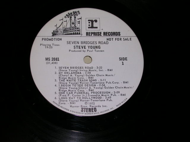 画像: STEVE YOUNG - SEVEN BRIDGE ROAD /  1972 US PROMO ORIGINAL LP