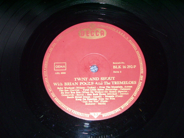 画像: BRIAN POOLE & THE TREMELOES - TWIST & SHOUT / 1963 WEST-GERMANY ORIGINAL Mono LP 