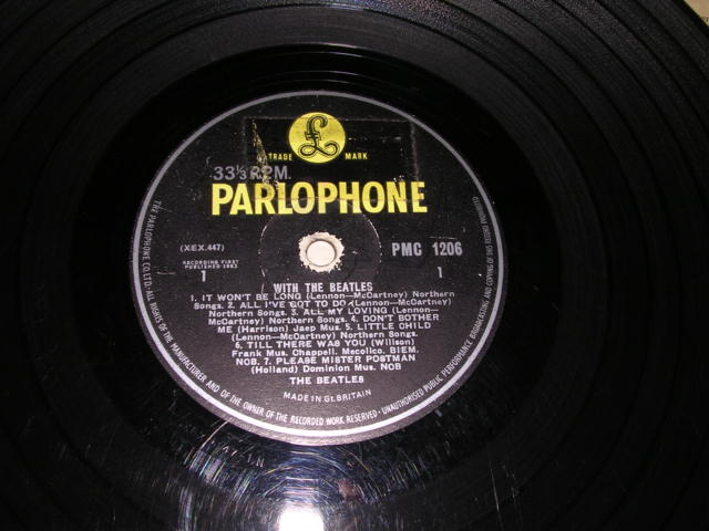 画像: THE BEATLES - WITH THE BEATLES ( MATRIX NUMBER 1N & 1N : "DOMINION "Credit : LOUD CUT ) / UK YELLOW PARLOPHONE ORIGINAL MONO LP