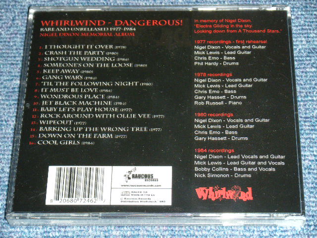 画像: WHIRLWIND - DANGEROUS / 2000's EUROPE ORIGINAL Brand New SEALED CD 