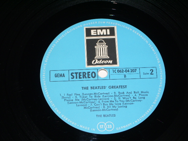 画像: BEATLES - GREATEST HITS  / WEST GERMANY LP