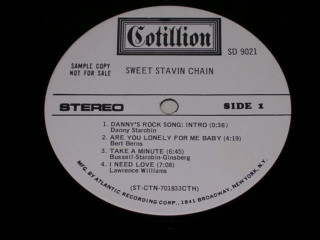 画像:  SWEET STAVIN CHAIN -  SWEET STAVIN CHAIN / 1970 US ORIGINAL LP 