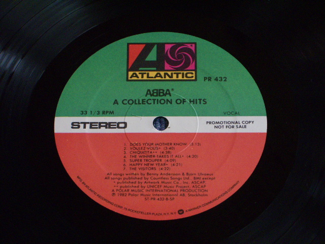 画像: ABBA - A COLLECTION OF HITS / 1982 PROMO ONLY  US ORIGINAL LP 