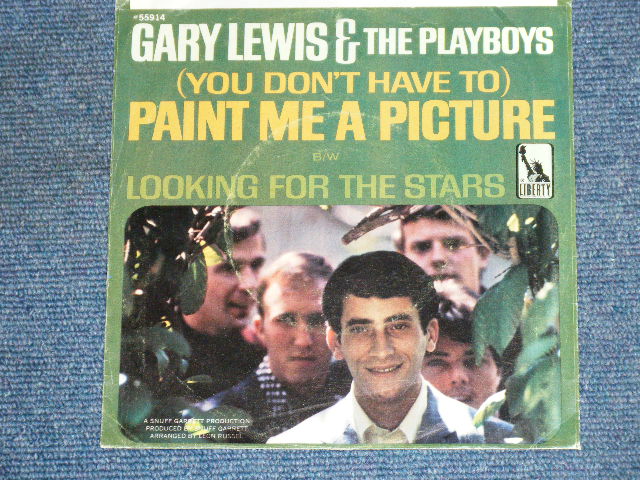 画像: GARY LEWIS & THE PLAYBOYS - PAINT ME A PICTURE ( Ex+/Ex+ )  /1966  US ORIGINAL 7"SINGLE + PICTURE SLEEVE 