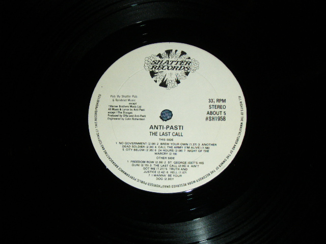 画像: ANTI-PASTI - THE LAST CALL  / 1981 US ORIGINAL Used LP 