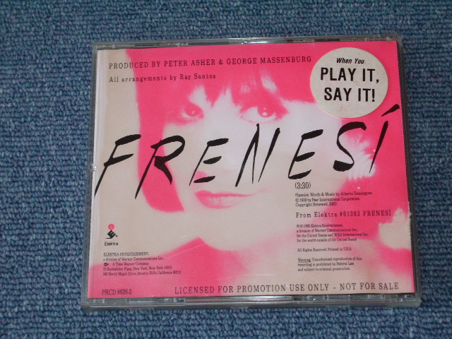 画像: LINDA RONSTADT - FRENESI  /  1992 US PROMO ONLY used  CD SINGLE 