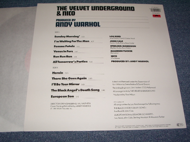 画像: The VELVET UNDERGROUND &' NICO - The VELVET UNDERGROUND &' NICO : ANDY WARHOL ( SEALED) / US AMERICA REISSUE "180 Gram Heavy Weight" REISSUE "BRAND NEW SEALED" LP