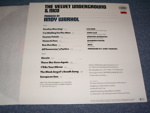 画像: VELVET UNDERGROUND &' NICO -VELVET UNDERGROUND &' NICO : ANDY WARHOL / 2000 GERMAN REISSUE Brand New LP