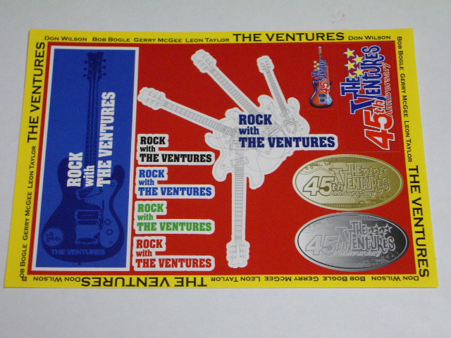 画像1: THE VENTURES STICKER 45TH ANNIVERSARY 21cm x 14.90cm 