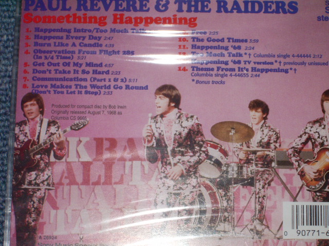 画像: PAUL REVERE & THE RAIDERS - SOMETHING HAPPENING  / 1996 US SEALED NEW CD