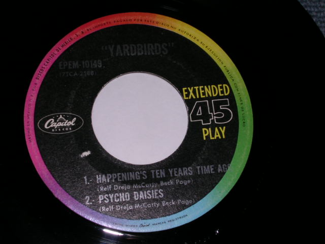 画像: THE YARDBIRDS - OVER UNDER SIDEWAYS DOWN / 1960s  MEXICO ORIGINAL  7"EP  With PICTURE SLEEVE 
