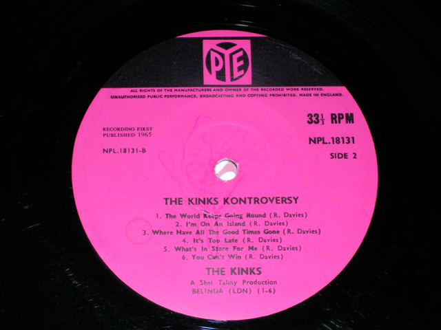 画像: THE KINKS - THE KINKS KONTROVERSY / 1965 UK ORIGINAL MONO LP 