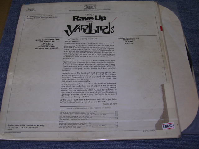 画像: THE YARDBIRDS - HAVING A RAVE UP / 1965 US ORIGINAL STEREO LP 