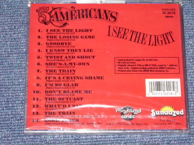 画像: THE FIVE AMERICANS - I SEE THE LIGHT ( ORIGINAL ALBUM + BONUS TRACKS )  / 1994 US Brand New SEALED CD  Out-Of-Print now