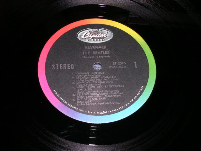 画像: BEATLES - REVOLVER (Ex++/Ex+++) / 1966 US AMERICA ORIGINAL 1st Press "BLACK With RAINBOWRing/COLOR Band Label" STEREO Used LP beautiful 