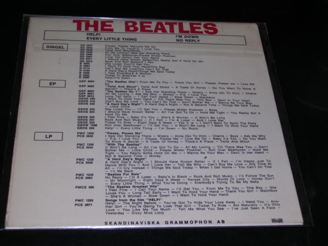 画像: THE BEATLES -  HELP! ( 4 Tracks EP : Ex+++/Ex++ ) / 1965  SWEDEN ORIGINAL Used 7" EP With PICTURE SLEEVE 