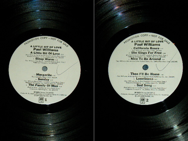 画像: PAUL WILLIAMS - A LITTLE BIT OF LOVE (Ex++/MINT- Cutout) / 1974 US AMERICA ORIGINAL Used LP 