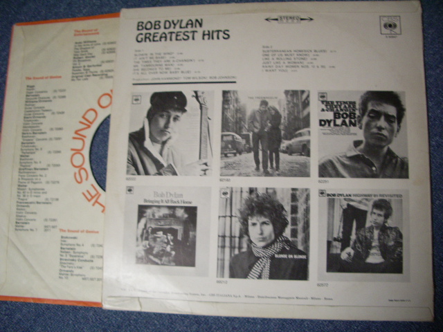 画像: BOB DYLAN - GREATEST HITS  /  ITALIA ORIGINAL 1st PRESS  LP 