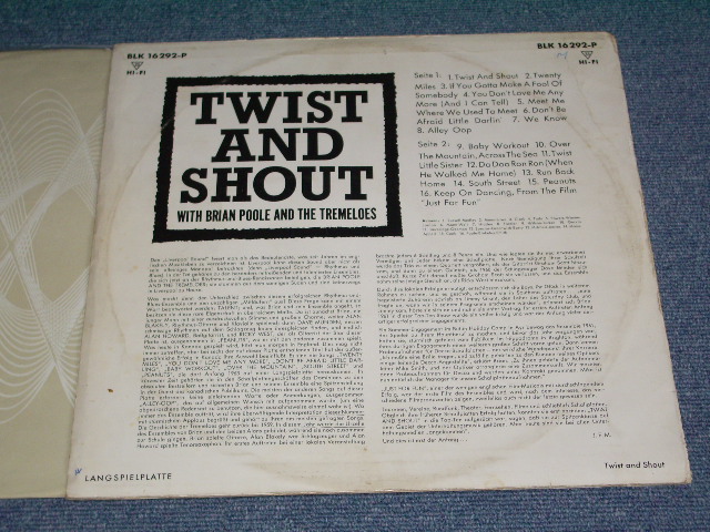 画像: BRIAN POOLE & THE TREMELOES - TWIST & SHOUT / 1963 WEST-GERMANY ORIGINAL Mono LP 