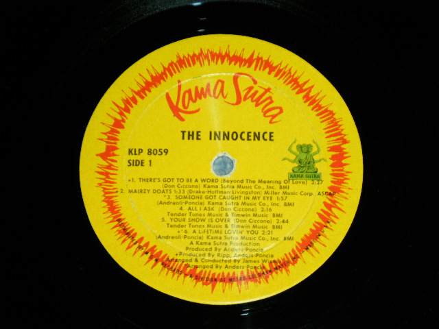 画像: THE INNOCENCE ( Produced by ANDSERS & PONCIA ) - THE INNOCENCE  / 1967 US ORIGINAL  Used MONO LP 
