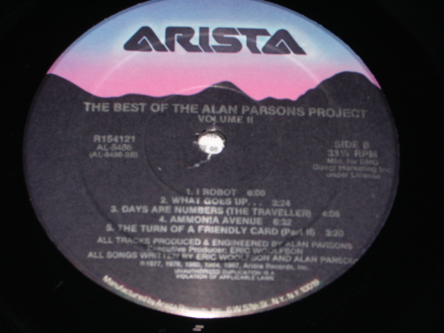 画像: ALAN PARSON'S PROJECT - THE BEST OF VOL.2 /  1987 US ORIGINAL  LP 