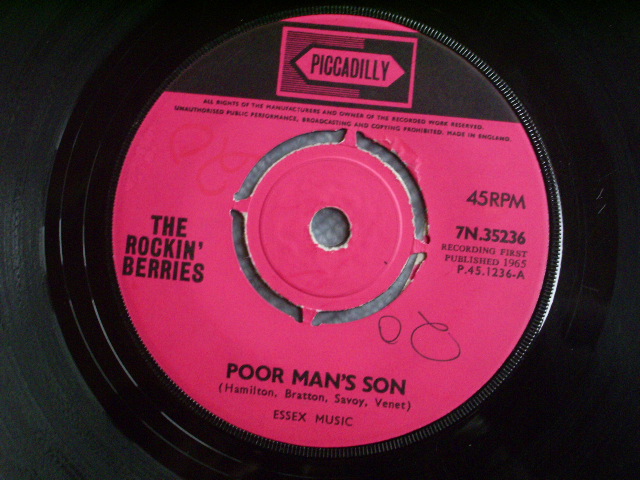 画像: ROCKIN' BERRYS - POOR MAN'S SON    / 1965  UK ORIGINAL 7"SINGLE