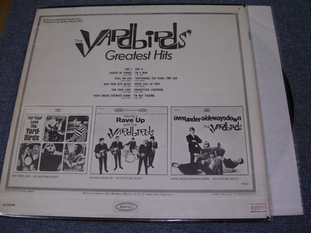 画像: THE YARDBIRDS - GREATEST HITS ( Matrix # A) XEM117169-1D / B) XEM117179-1A : Ex+/Ex++ ) / 1966 US ORIGINAL MONO LP