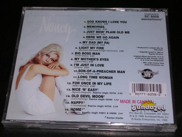 画像: NANCY SINATRA - NANCY /1996 US SEALED NEW CD