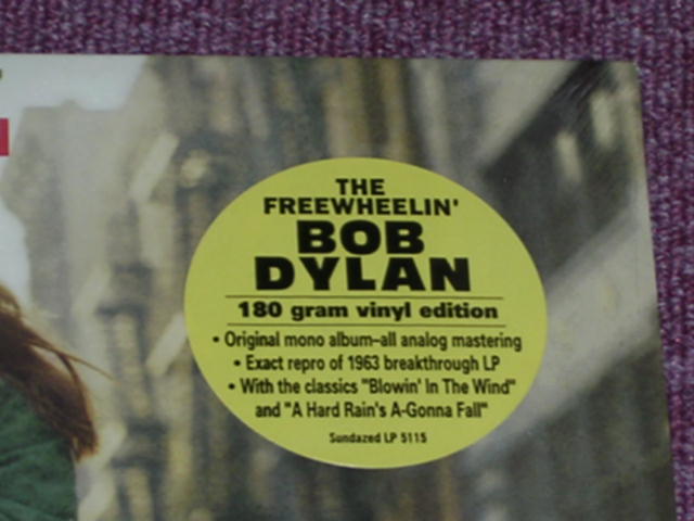 画像: BOB DYLAN - THE FREEWHEELIN' / US REISSUE LIMITED "180 Gram" "BRAND NEW SEALED" MONO LP