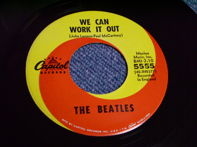 画像: BEATLES - WE CAN WORK IT OUT / US 7" SINGLE ORIGINAL  With PS