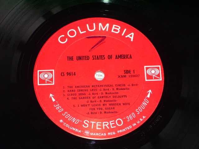 画像: THE UNITED STATES OF AMERICA  - THE UNITED STATES OF AMERICA   / 1968 US ORIGINAL STEREO   LP 