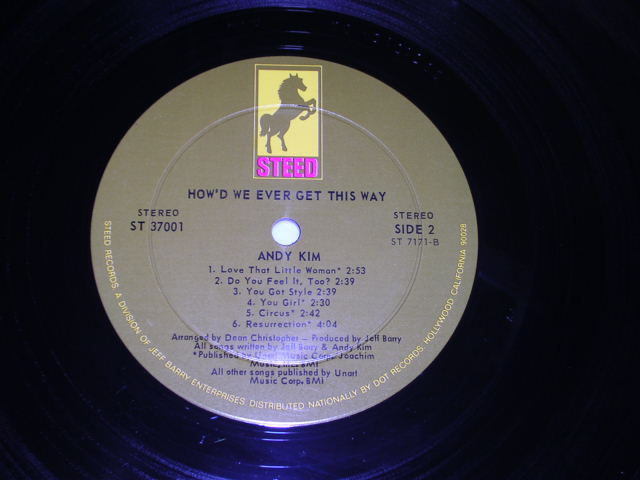 画像: ANDY KIM - HOW'D WE EVER GET THIS WAY / Late 1960s US ORIGINAL LP 